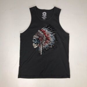 Wash With Souls Skull Headdress Tank Top L